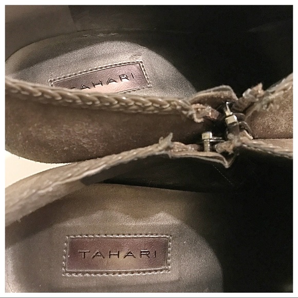 Tahari | Taupe Rosalee Ankle Boots - Picture 3 of 4